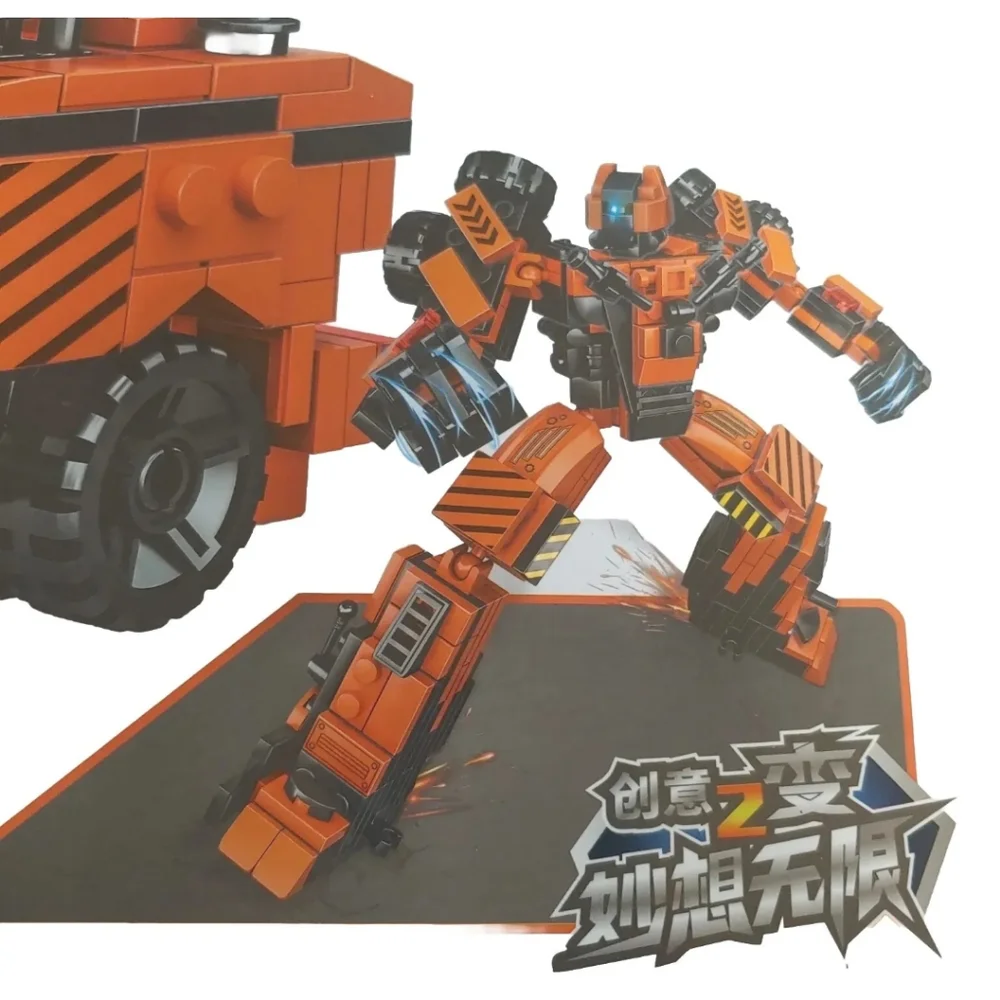 New Engineering Building Block Set Florklift Tranforms Robot 452 Pcs Boy Gift